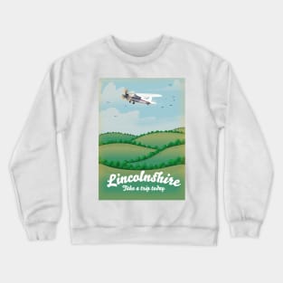 Lincolnshire Rural Travel poster Crewneck Sweatshirt